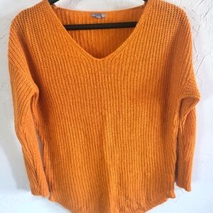 Charlotte Ruse Orange Sweater Size XS with 3/4 Sleeve